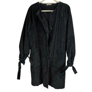 Ulla Johnson Black Dusk Corduroy Knee Length Coat Medium